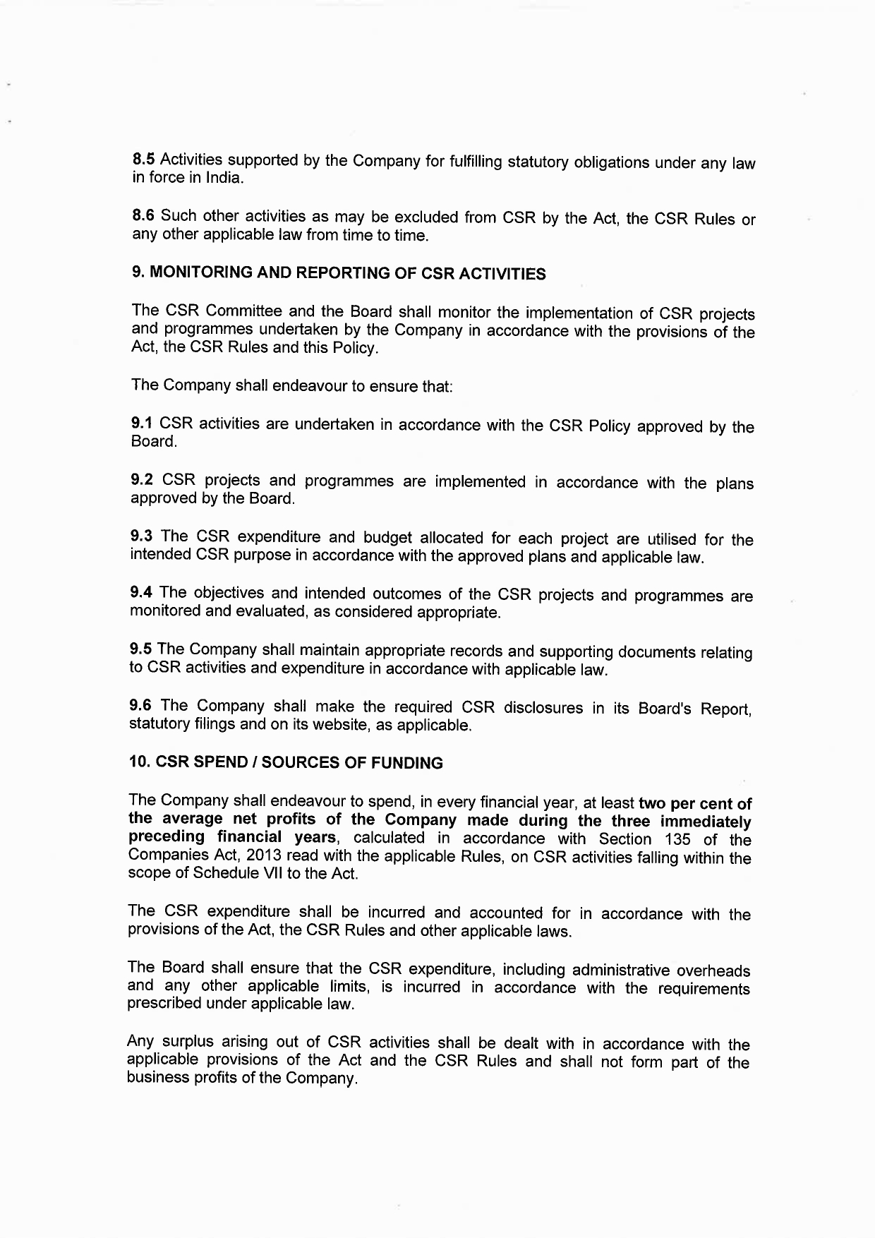 Taikisha CSR Policy Initiative